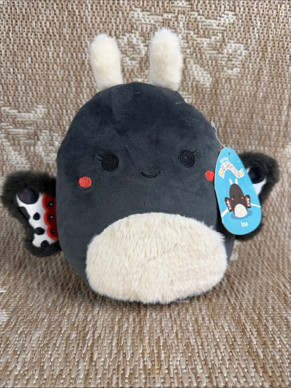 Squishmallows Black & Cream Ladybug-Inspired Plush - Ina